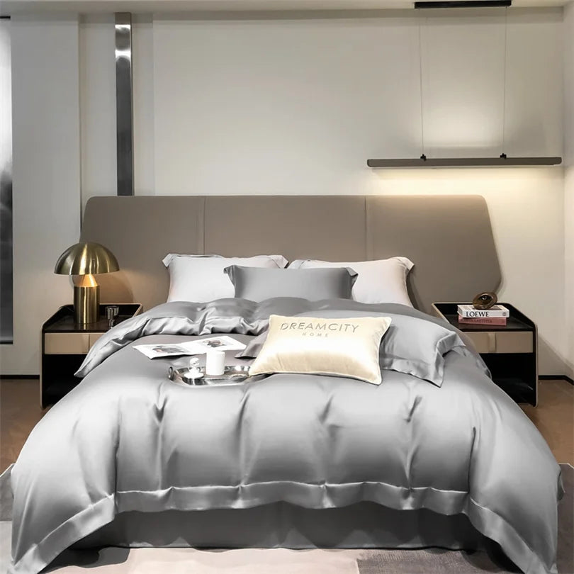 Dreamreal Pure Bamboo Bedding Set for Hotel Home Luxury Organic Bamboo Duvet Cover Fitted Bed Sheet Sets Pillowcase Cooling Soft