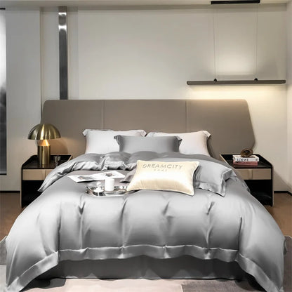 Dreamreal Pure Bamboo Bedding Set for Hotel Home Luxury Organic Bamboo Duvet Cover Fitted Bed Sheet Sets Pillowcase Cooling Soft