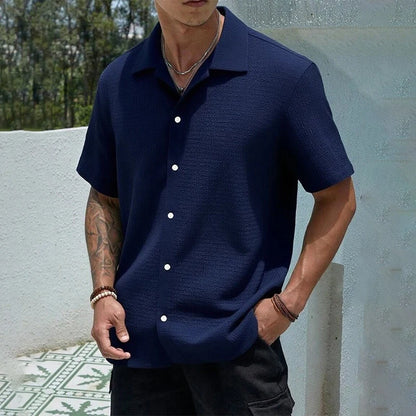 Men's Casual Shirt Summer Short Sleeve Male Clothing Hip Hop Streetwear Plus Tops Black White Tee Fashion Baggy Shirt For Men