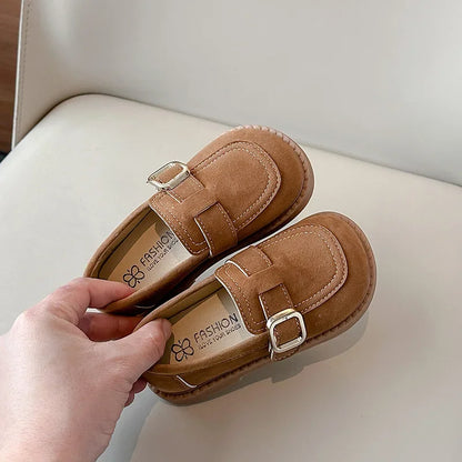 Girls Flats for Spring /Fall,  Shallow, Lazy Loafers. Comfortable, Soft,  Suede Sneaker, Casual School Shoes
