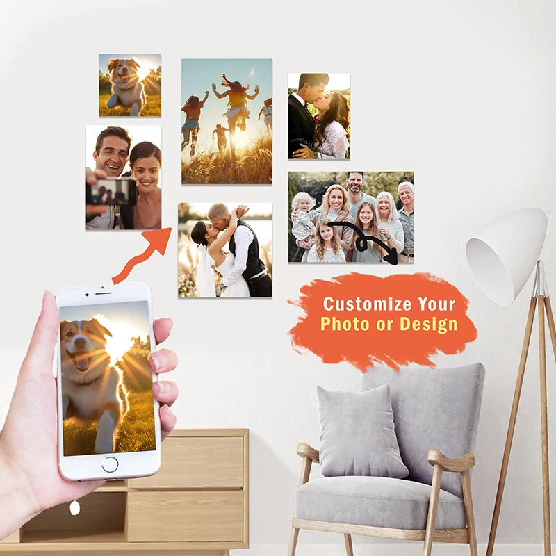 Custom Canvas Printing/  Personalized Photo Poster, Suitable for Weddings Pets Birthdays Frameless