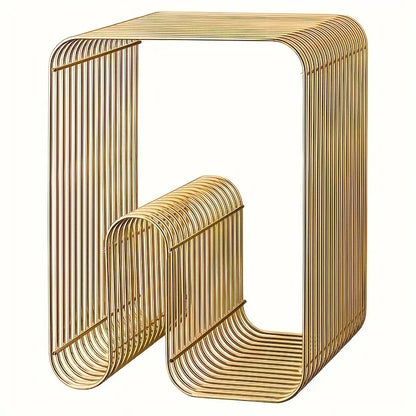 Modern Scandinavian Metal Coffee Table  for Storage,  Magazines and Books, etc