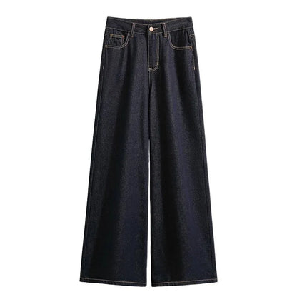Loose, Wide Leg American Style Denim Jeans  for Womens/Girls High Waist,  Straight Leg Pants.   Comfortable,  Casual Spring Fashion PLUSE Sizes