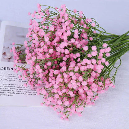 90 Headsof  Artificial Flowers /Bouquet,  61cm Plastic Gypsophila Fake Flower for Home Decor,  Wedding , Party Decorations,  Vase Accessories. A  "few " white bundles remain.  Tiffany Blue and Light Purple have ample availabl
