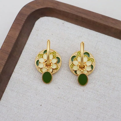 Modern Boho Jewelry Elegant Color Flower Drop Earrings For Women.  MOTHERS DAY Gift  and everday wearable