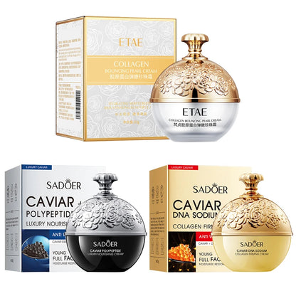 Anti-Wrinkle Face Cream Collagen Pearl Firming Lift Fade Fine Lines Caviar Moisturizing Smooth Brighten Korean Skin Care Product