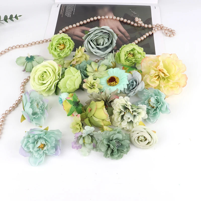 20Pcs Artificial Floating flower Curtain Wedding Couple Photo  Decorations DIY Floral Design Craft Supplies Home Party Decor