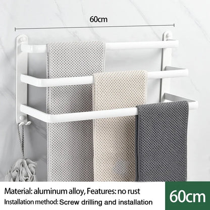 Single-layer/Double-layer/Triple-layer Towel Holder, Towel Storage,  Towel Rack  for Bathroom/Kitchen. Multi-layer Wall-mounted Towel Rack