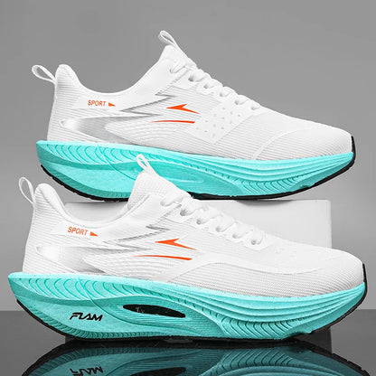 Marathon Men/Womens Sports Running Shoes,  Carbon Board Air Cushion, Breathable, Lightweight,  Comfortable,  Athletic Nonskid Sneakers