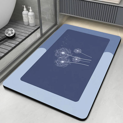 Diatomite Bath Mats Bathroom Absorbent Anti Slip Floor Mat Foot Carpet Quick Dry Shower Toilet Rug Doormat Washable