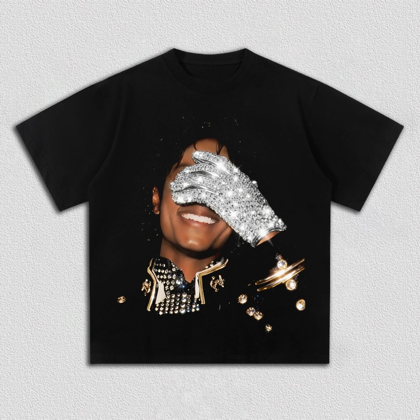 Summer Men's MJ Michael Jackson Printed 100% Cotton Neutral O-Neck Short Sleeve Men's and Women's Fashion,  Fan Gift