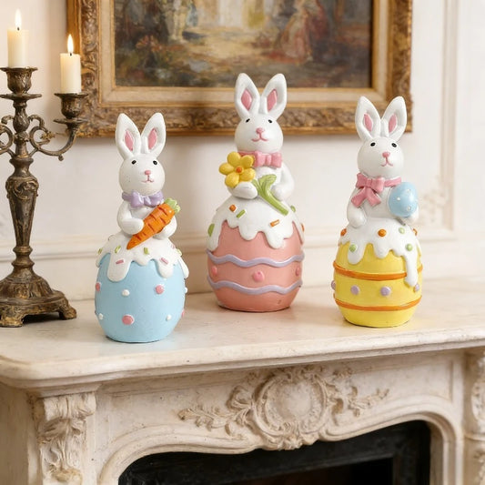 Easter Bunny Egg s for Viewing.  Resin Decoration for  Warm,  Spring Atmosphere.   Home Decoration Holiday Gift
