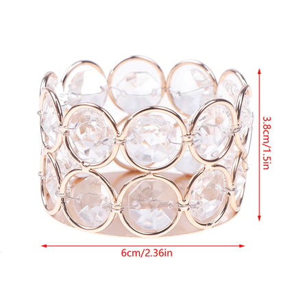 Candle Holders, Wedding Decor,  Valentine's Day, Art Crystal,Tea Light Candlesticks,  Table Centerpiece,  Home Deco, Gift Box Candles