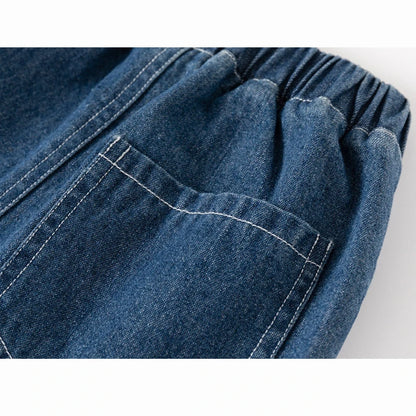 Toddler KIDS Denim Shorts (1 to 2 3 4 5 6 7 Years ) Blue Kids  Jeans / Shorts,  Black Soft Cotton Childrens Short Pants
