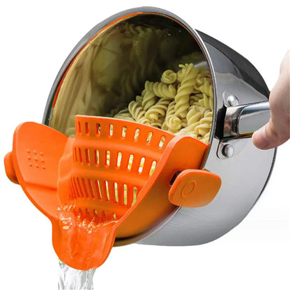 1pc, Strainer, Pot Strainer, Adjustable Clip On Strainer For Pots,  Pans And Bowls