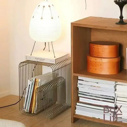 Modern Scandinavian Metal Coffee Table  for Storage,  Magazines and Books, etc