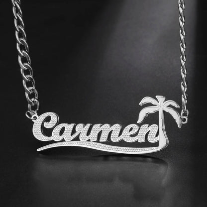 Sipuris Custom Name Necklace For Women Golden Choker Stainless Steel Personalized Corrosion Process Jewelry Wedding Gifts