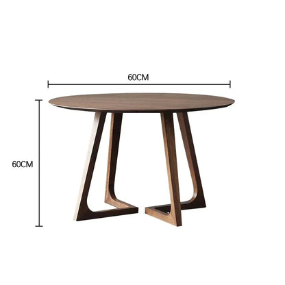 High-End Minimalist Solid Wood round Dining Table.  Compact Home Use Ideal for Apartments Home Furniture