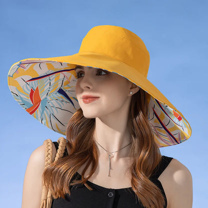 100% Cotton European and American Cross border Women's New Double sided Fisherman Hat  for Summer,  Enlarged brim Sun hat.  4 Styles, all reversible so........$ patterns and 4 contrasting colors. I KNOW Im grabbing a couple!