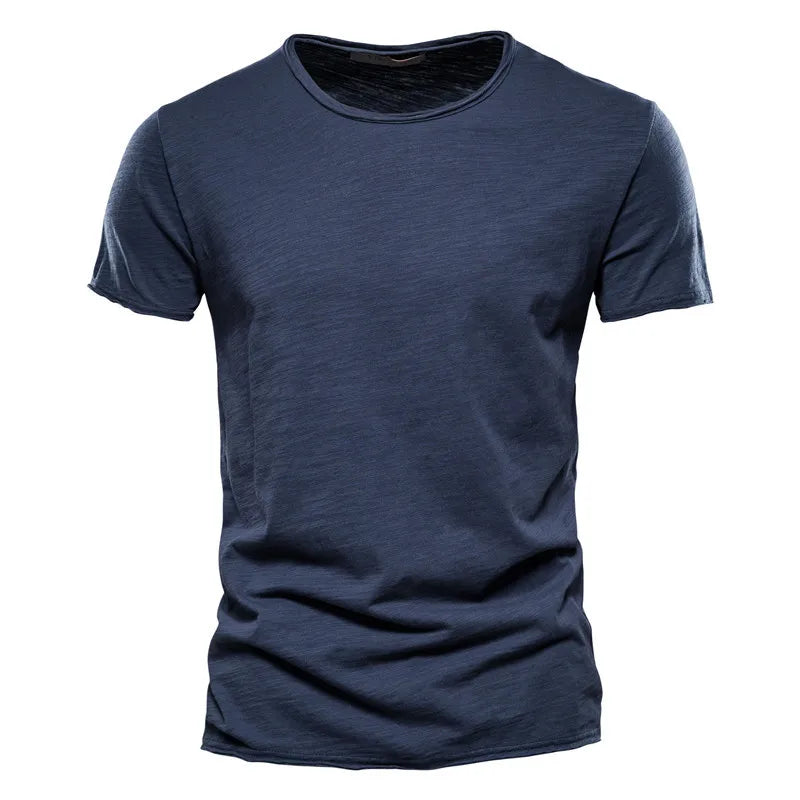 100% Cotton Mens T-shirt,  Casual, Soft,  Summer Thin T-shirts.   Men's Home Clothes,  O-Neck,  Short Sleeve,  Soild T- Shirt.