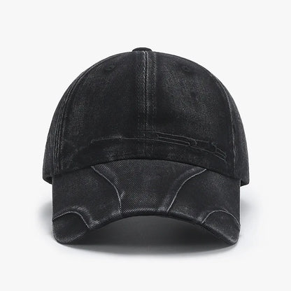 Trendy and cool personalized plain denim baseball cap, unisex, distressed washed sun hat, soft-top hat.  ONLY LT. BLUE is gone.  All others are good to GO.  My favorite solid color cap!!! Great Detail.