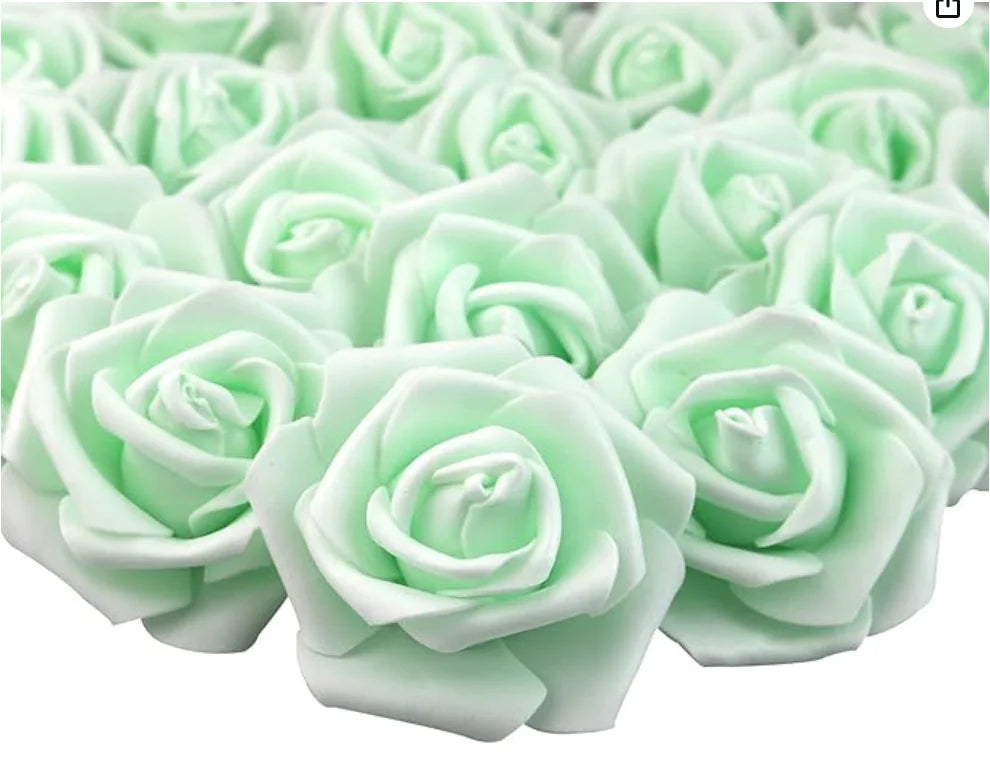 10/20/50Pcs Artificial Foam Rose Flowers,  Fake Flower for Home,  Room,  Decor for  Wedding Party, Halloween, Thanksgiving,  Christmas, Valinrtines Day