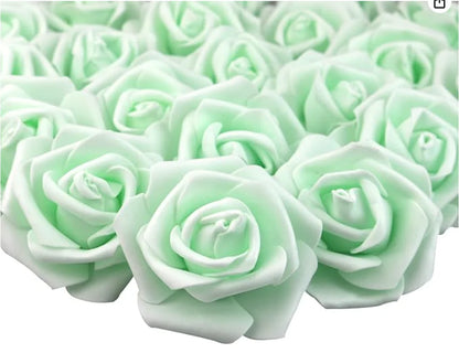 10/20/50Pcs Artificial Foam Rose Flowers,  Fake Flower for Home,  Room,  Decor for  Wedding Party, Halloween, Thanksgiving,  Christmas, Valinrtines Day