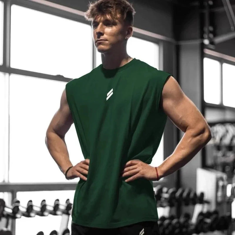 NEW Summer Fitness Sports Tank Top  for Men.  Breathable,  Loose Mesh Training,  Sleeveless T-shirt.   Quick Drying vest mens  Fitness Clothing