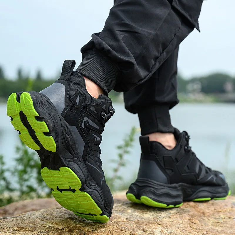 Lightweight Durable Safety Boots,  Anti-Smash and   Anti-Puncture .  Comfortable Breathable Work Shoes for Outdoor Use