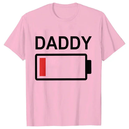Battery Print T-Shirt Daddy,  Mommy,  Daughter,  Son,  Baby, Matching Family Clothes, Dad Mom and Me,  Kids , Baby Classic Tees
