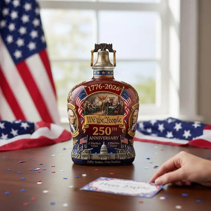 High Quality 250TH Anniversary Whisky Bottle,  Exquisite Embossed Craftsmanship Decoration.  Patriotic Whiskey Decanter.  One or Two Pieces.