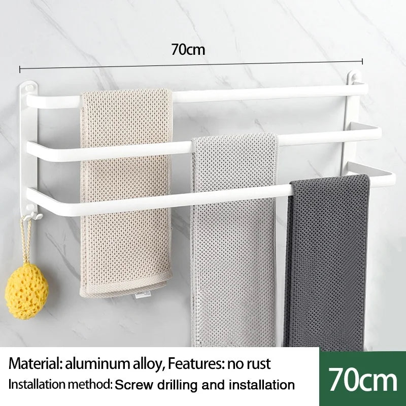Single-layer/Double-layer/Triple-layer Towel Holder, Towel Storage,  Towel Rack  for Bathroom/Kitchen. Multi-layer Wall-mounted Towel Rack