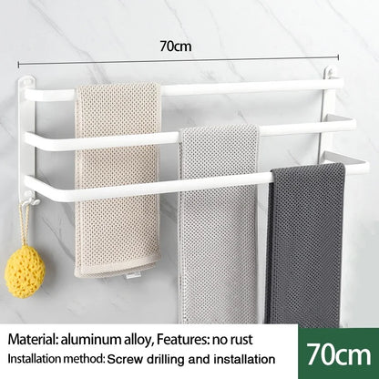 Single-layer/Double-layer/Triple-layer Towel Holder, Towel Storage,  Towel Rack  for Bathroom/Kitchen. Multi-layer Wall-mounted Towel Rack