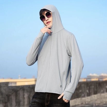 Unisex Summer,  New UPF 50+ UV Sun Protection Hoodie Jacket,. Men  and Womens  Lightweight Hiking Outdoor Long Sleeve Sun Shirt/ Coat