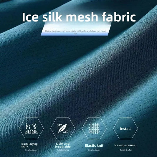 Summer Ice Silk Men T Shirt, Short Sleeve, Round Neck,  Breathable, Thin, Quick Drying Tees, Soft ,Elasticity, Some Color/sizes not Available, but most are available.  JUST check sizing charts, also.