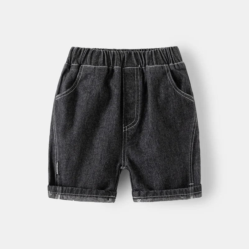 Toddler KIDS Denim Shorts (1 to 2 3 4 5 6 7 Years ) Blue Kids  Jeans / Shorts,  Black Soft Cotton Childrens Short Pants