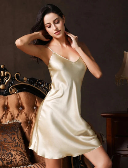93%" Real Silk"Nightgowns for Women , Especially Perfect for MOTHERS DAY Gift.  Night Dress , Plus Sizes, Deep V-neck Chemise Full Slips Bridal Nighties S-3XL