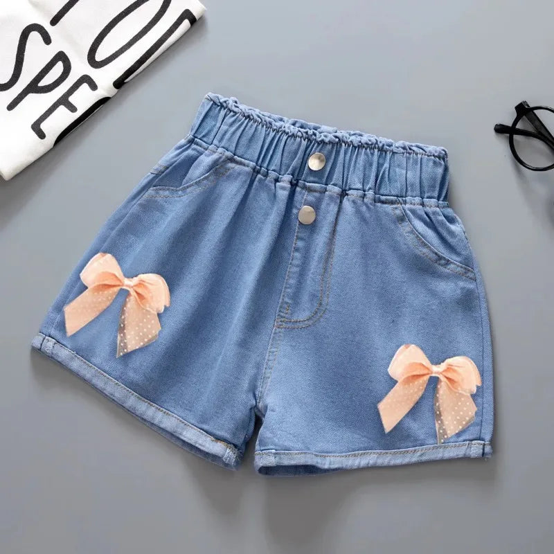 Baby Summer Cool, Cute Denim Clothing.   Shorts, Pants,  Jeans,  Clothes  for Children.   Girls Casual Short Trousers, Infant Bottoms