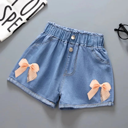 Baby Summer Cool, Cute Denim Clothing.   Shorts, Pants,  Jeans,  Clothes  for Children.   Girls Casual Short Trousers, Infant Bottoms