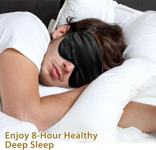 Soft Silk Sleep Mask  for Eye  Cover.  100% Blackout, Zero Eye Pressure, Blindfold with Adjustable Strap, Travel Eye Covers.  BLUE and BLACK are gone.  PINK has he most availability