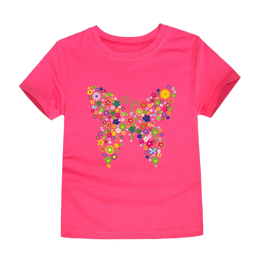 T-shirts with Flower Print for Teenage Girls.