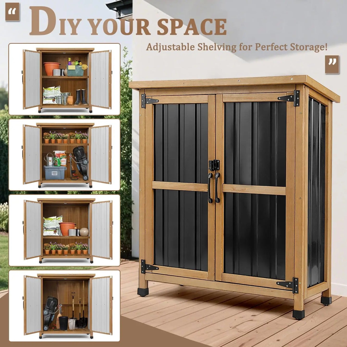 Outdoor Storage Shed, Garden Storage Cabinet