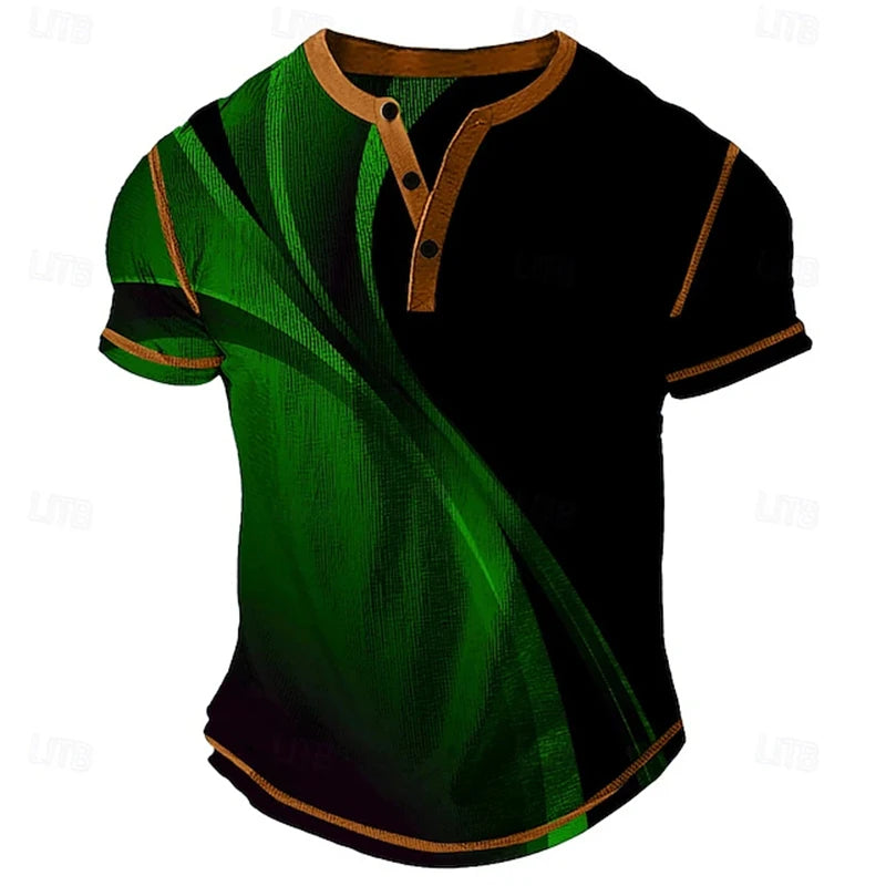 Summer Men's Breathable Polo Shirt Casual Relaxed-Fit,  Short-Sleeve Henley neck T-Shirt.  Classic Athletic-Style Men's Short-Sleeve. This is ASIAN SIZING so that means order 1-2 sizes larger if you normally wear US or EURO s