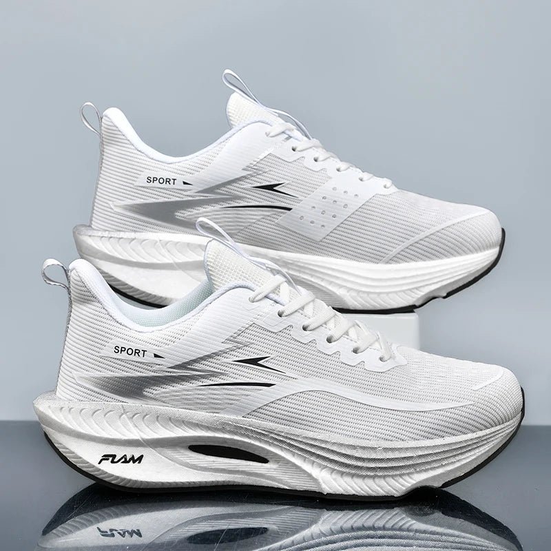 Marathon Men/Womens Sports Running Shoes,  Carbon Board Air Cushion, Breathable, Lightweight,  Comfortable,  Athletic Nonskid Sneakers