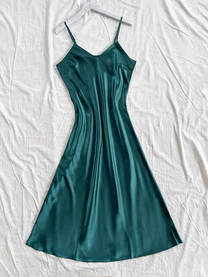 Elegant Women's Nightdress.   Sexy,  Comfortable Long Slip Dress Solid Color.