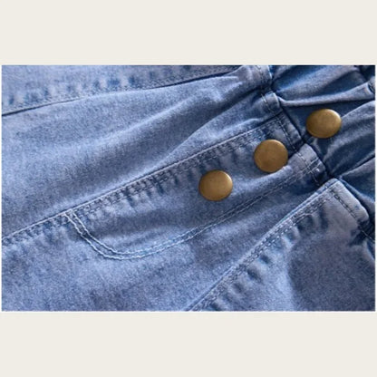 Summer( 3-9 Y) Kids, Girls Short Jeans, Cotton Denim Shorts,  Stylish Wear with Elastic Waist and Trendy Designs Pants