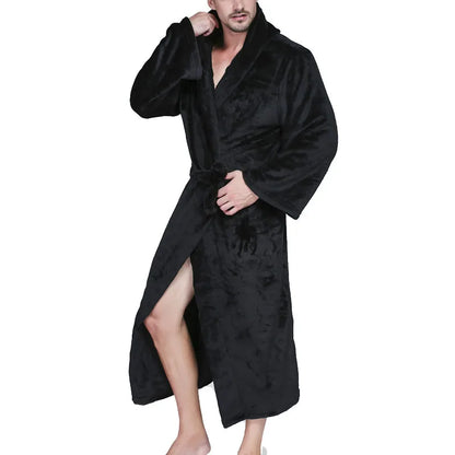 Autumn Winter Men Bathrobe 12XL 8XL 10XL 4XL Bust 150cm Warm Plus Size Sleepwear Pajama