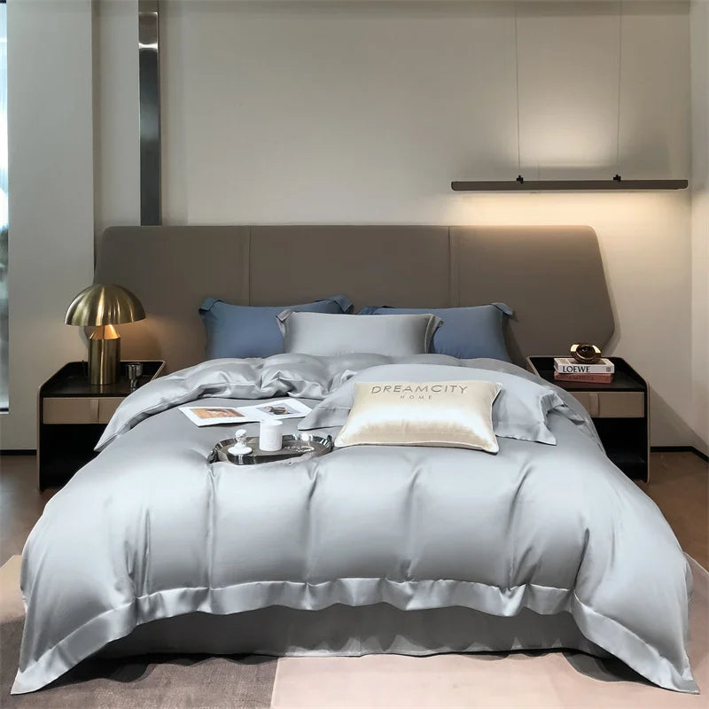 Dreamreal Pure Bamboo Bedding Set for Hotel Home Luxury Organic Bamboo Duvet Cover Fitted Bed Sheet Sets Pillowcase Cooling Soft