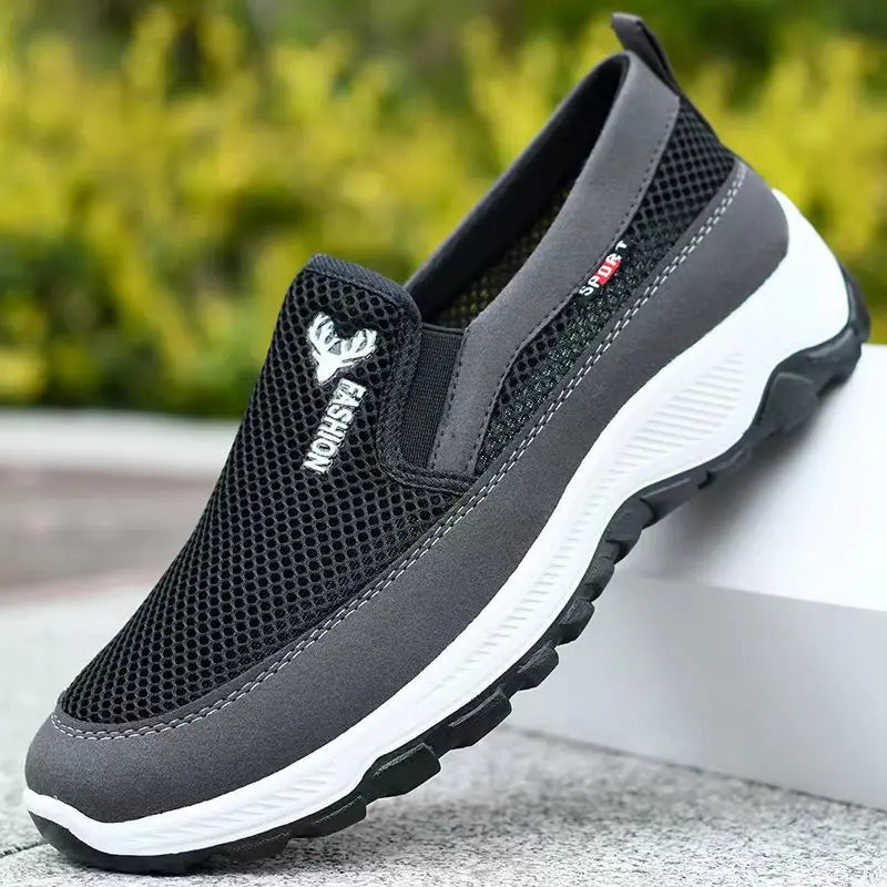 Men Running  and  Hiking Sneakers,  Breathable,  Orthopedic,  Slip-On,  Comfortable for Outdoor Activity, Running true tp size but check sizing charts to be certain!