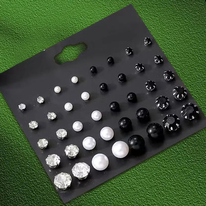 12 Pairs OF  Stainless Steel Stud Earrings with Gemstone Buds Round, SQUARE, SHAPE CHOICES. Unisex Fashion Jewelry Gifts